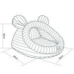 Kukaňa Golden Dog pre psa a mačku – 47 x 41 x 31 cm, biela